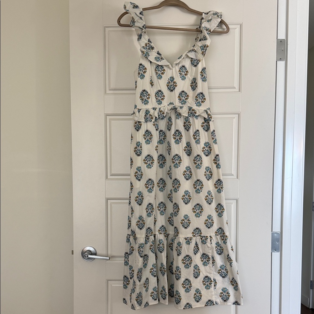 J. Crew Block Print Floral Maxi Dress